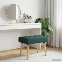 vidaXL Bancă cu tapițare canelată Verde închis 60 x 40 x 45 cm