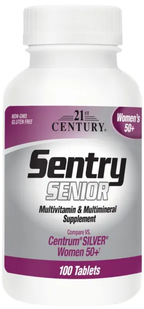 Sentry Senior Women's 50+ Multivitamin & Multimineral, 100 tablete, 21st Century