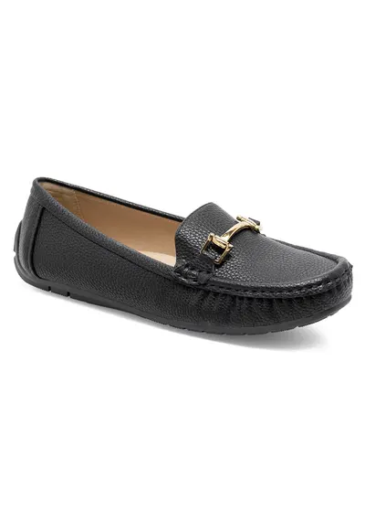 Mocasini dama - sintetic - negru
