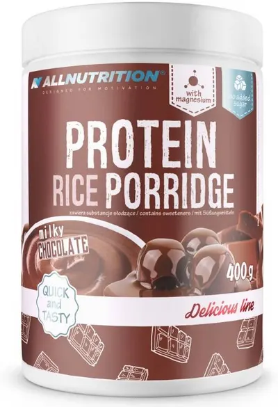 Protein Rice Poridge, ciocolată cu lapte, 400 g, AllNutrition