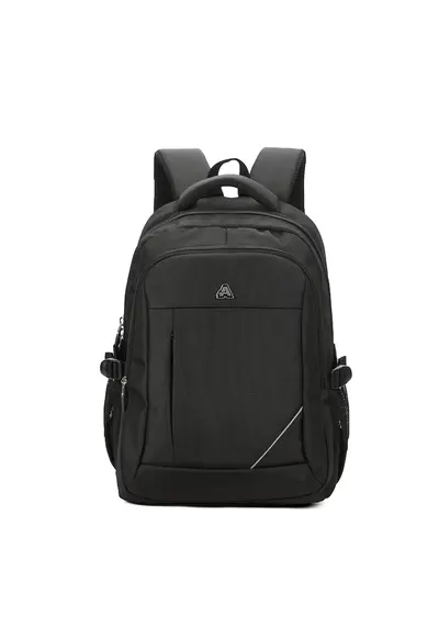 Rucsac cu buzunare multiple si compartiment pentru laptop - Negru