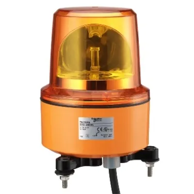 Girofar rotativ, 130 mm, portocaliu, fara buzer, 230 V AC