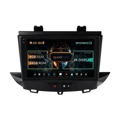Navigatie 2K Opel Grandland X Opel Crossland X (2017-2021), Android, S-Quadcore 4GB RAM + 64GB ROM, 9.5 Inch - AD-BGS90042K+AD-BGRKIT354
