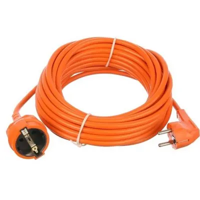 Prelungitor 20 metri cu stecher si cupla schuko, cablu 3x1,5mm, cauciucat, portocaliu TED Electric TED004192
