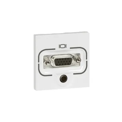 HD15 + 3.5mm Jack priza Arteor - screw terminal connection - 1 module - alb