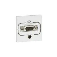HD15 + 3.5mm Jack priza Arteor - screw terminal connection - 1 module - alb