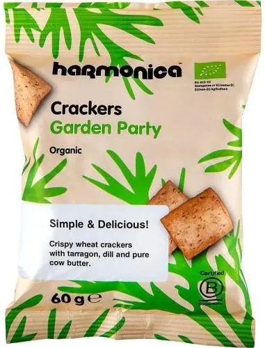 Biscuiți bio sărați cu mărar și tarhon, 60 g, Harmonica