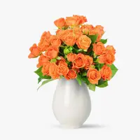 Buchet de 5 minirosa portocalii