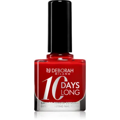 Deborah Milano 10 Days Long lac de unghii cu uscare rapida culoare 161 Dark Red 11 ml