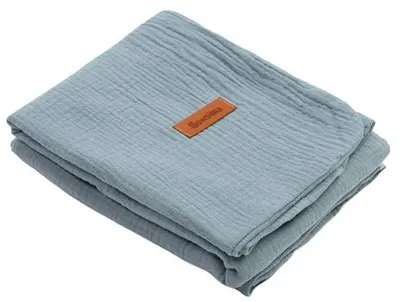 Pătură de muselină Sensillo - Jeans, 75 х 100 cm