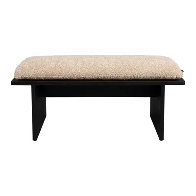 Bancă bej cu tapițerie din țesătură bouclé Shiho – Dutchbone