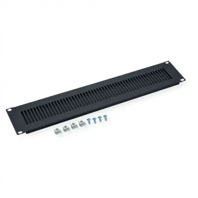 Panou ventilat 2U pentru cabinet 19" Negru, Value 26.99.0320