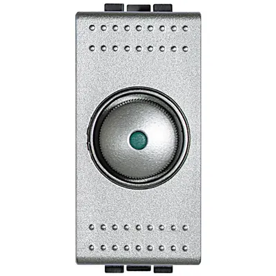 Variator cap scara 1 modul rezistiv 60-500 W Bticino Living Light NT4402N, argintiu