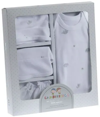 Set maternitate pentru bebeluşi Gamberritos - 4 piese, gri