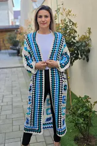 Cardigan brodat macrame
