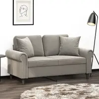 Gossi perne decorative, 2 buc., gri deschis, 40x40 cm, catifea