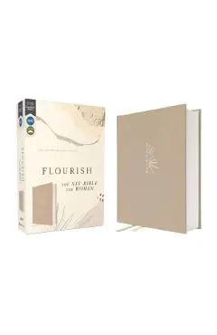 Flourish: The NIV Bible for Women, Cloth Over Board, Cream, Comfort Print