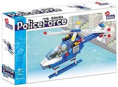 Constructor Alleblox Police Force - Elicopter de poliție, 122 piese