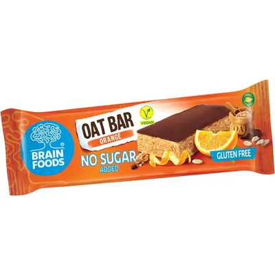 Baton de Ovaz cu Portocale fara Zahar Adaugat 70g