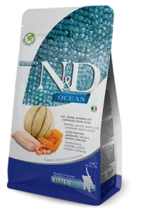 Hrana uscata pentru pisici ND Ocean Kitten cu cod, creveti dovleac 1,5 kg