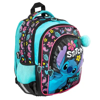 Ghiozdan cu 4 compartimente, St Majewski, Stitch, 40 cm