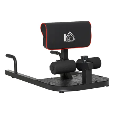 HOMCOM Bancă de Fitness Multifuncțională pentru Genuflexiuni, Așezări, Flotări, cu 2 Roți pentru Ușurința Mișcării, Negru | Aosom Romania