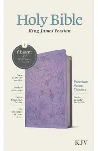 KJV Premium Value Thinline Bible, Filament Enabled Edition (Red Letter, Leatherlike, Garden Lavender)