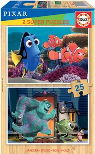Puzzle Educa din 2 x 25 de piese - Nemo and Monsters