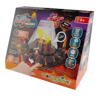 Set educativ STEM - AQUA DRAGONS Habitat VULCAN cu lava - acvariu cu LED si Aqua Dragons rosii