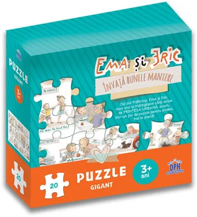Ema și Eric învață bunele maniere. Puzzle gigant - Hardcover - Ioana Chicet-Macoveiciuc