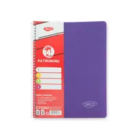 Caiet cu spira A5, 120file, coperta plastic, Daco, (60dictando+ 60matematica)