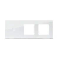 Rama tripla 2P+1T alb, aparataj touch PULSAR NS