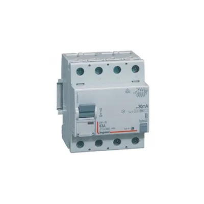 Intrerupator diferential RCD DX³-ID - 4P 230 V~ - 63 A - 30 mA - tip B - neutral on left-hand