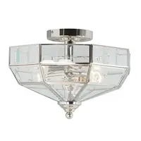 Plafoniera Old Park 2 Light Semi-Flush – Polished Nickel