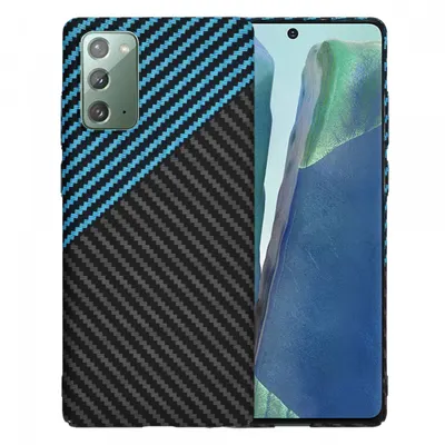Husa pentru Samsung Galaxy Note 20 5G N981 / Note 20 N980, Techsuit, Carbonite FiberShell, Neagra Bleu