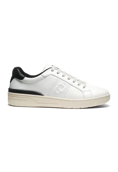 Pantofi sport din piele ecologica si piele cu model colorblock Walker 02 - Negru/Alb murdar