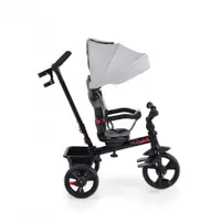 Tricicleta pentru copii Byox Quick Gri cu roti EVA si sezut reversibil, spatar inalt,pliabil, sistem roata libera, maner cu control al directiei, suport pentru picioare si frana pe rotile din spate