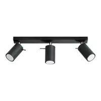 Spot negru 8x45 cm Etna – Sollux