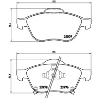 Set placute frana, frana disc BREMBO P 83 043