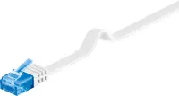 Cablu de retea RJ45 CAT 6A flat UTP 2m Alb, Goobay G96325