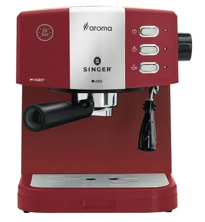Aparat de cafea Singer - ES-851R, 20 bar, 1.5l, roșu