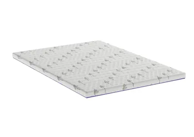 Topper cu spuma poliuretanica Superconfort Lavant 7 Zone 180x200, husa detasabila si lavabila, tratament lavanda, fermitate medie