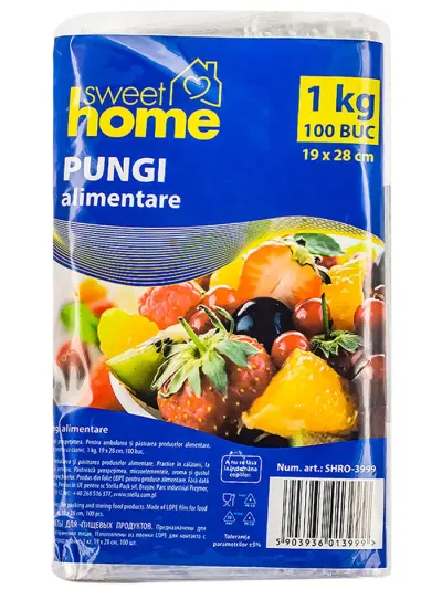 Sweet Home Pungi alimentare 1 kg 100 buc