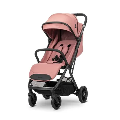 Carucior pentru copii Calista Pink, pliere automata, cadru din aluminiu, spatar reglabil 3 pozitii, copertina extensibila, 0-48 luni, pana la 22 kg