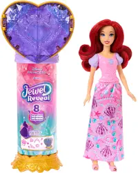 Păpuşă cu surpriză Disney Princess Jewel Reveal - Ariel,cu accesorii , 31 cm