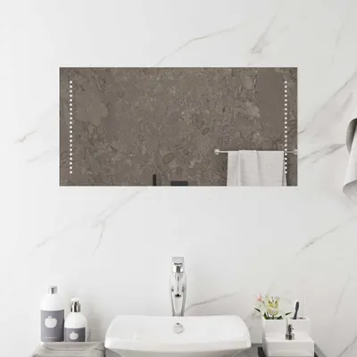 vidaXL Oglindă de baie cu LED Transparent 80 x 40 cm sticlă securizată