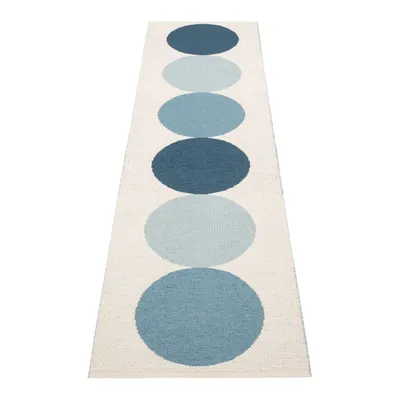 Covor tip traversă pentru interior și exterior albastru/crem 70x280 cm Otto Sky – Pappelina