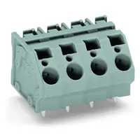 PCB terminal block; 6 mm²; Pin spacing 10 mm; 4-pole; CAGE CLAMP®; commoning option; 6,00 mm²; gray