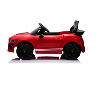 Masinuta electrica pentru copii Ford Mustang GT500 and Shelby Cobra Red 60W cu telecomanda si licenta, deschidere usi, lumini, oglinzi retrovizoare si centura siguranta