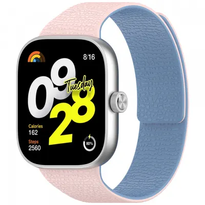 Curea Techsuit W016 pentru Xiaomi Smart Band / Watch Series, Roz Albastra